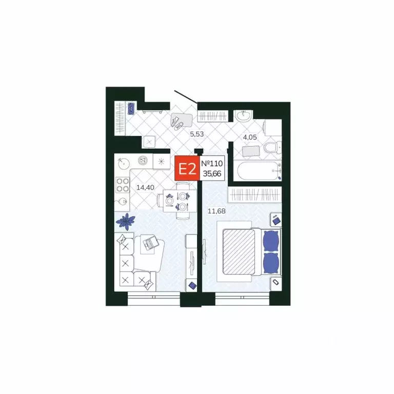 1-к кв. Тульская область, Тула Мясново мкр, Желания жилой комплекс ... - Фото 1