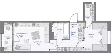 Продаётся 2-к квартира, 53.3 м - Фото 0