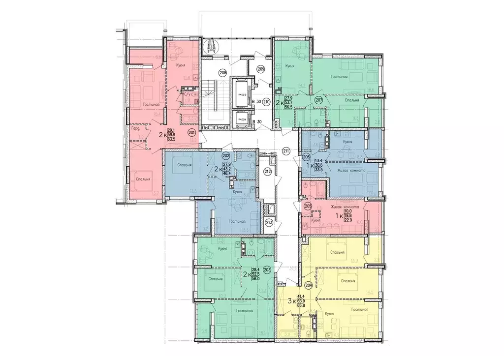 2-к кв. Саратовская область, Энгельс Энгельс-9 мкр, 2 (63.5 м) - Фото 1