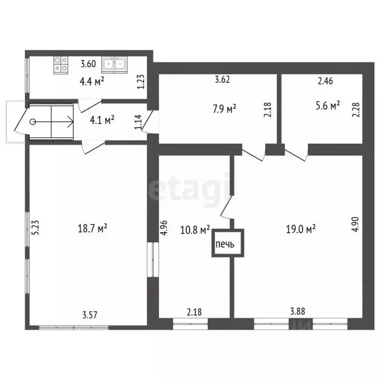 Дом в Ярославская область, Пошехонский муниципальный округ, д. Корино ... - Фото 1