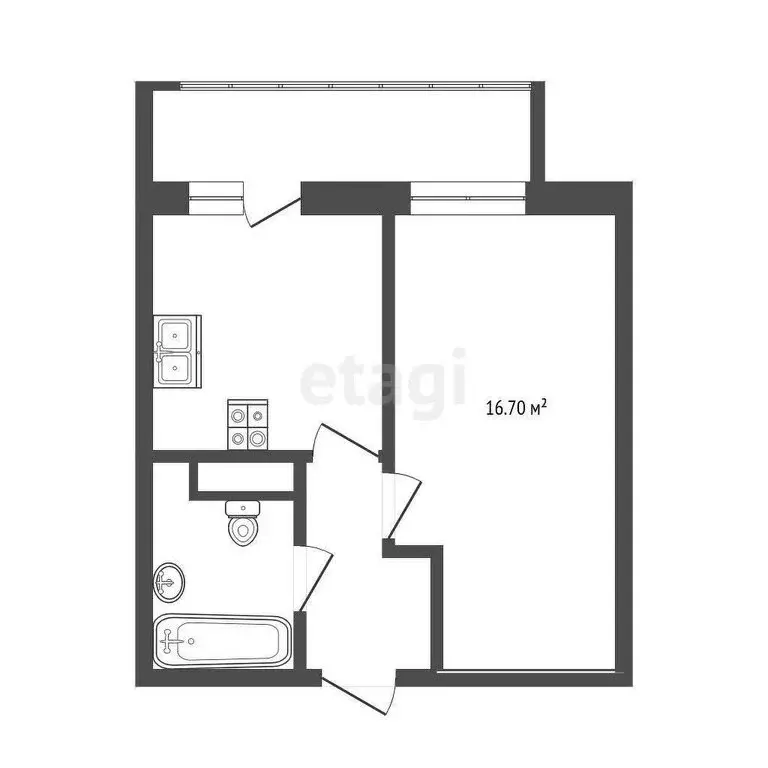 1-комнатная квартира: Дударева, улица Сергея Джанбровского, 5 (36.7 м) - Фото 0