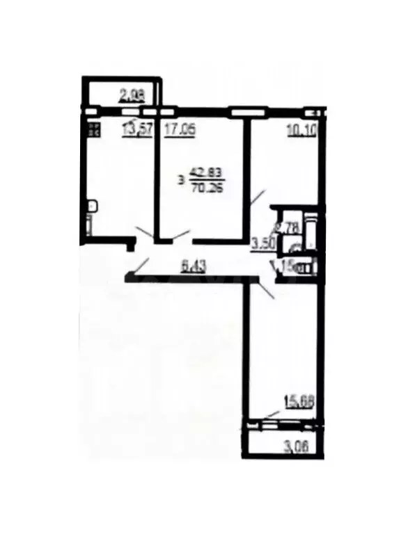 3-комнатная квартира: Великий Новгород, Державинский район, улица ... - Фото 1