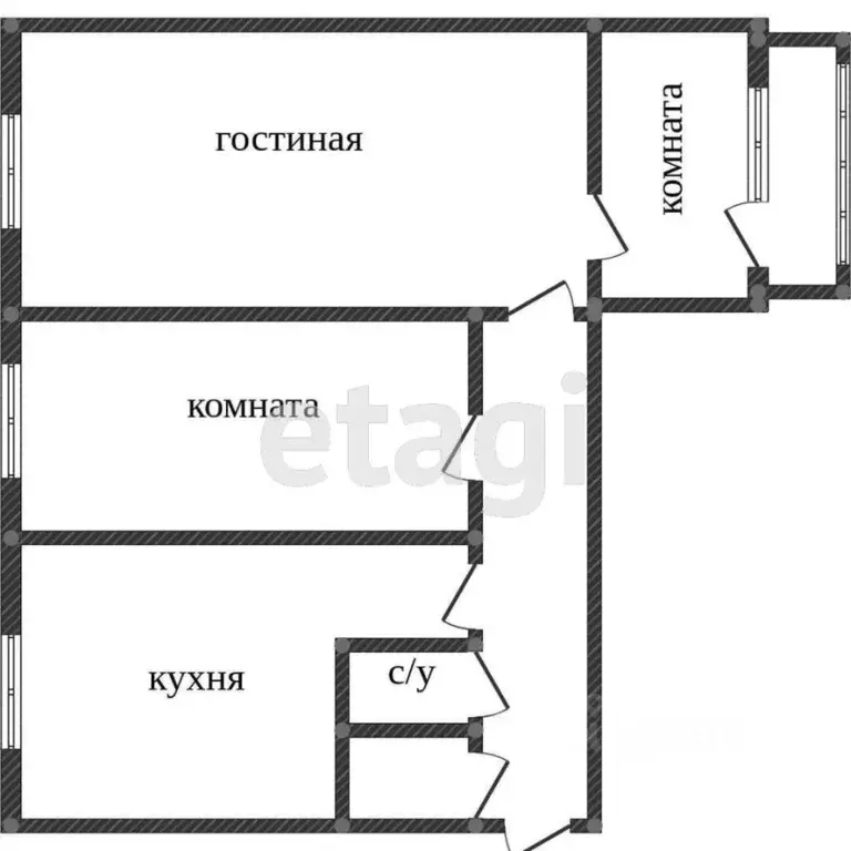 3-к кв. Воронежская область, Воронеж Волго-Донская ул., 8 (58.8 м) - Фото 1
