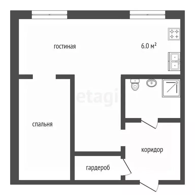 2-к кв. Забайкальский край, Чита ул. Столярова, 40 (43.5 м) - Фото 1