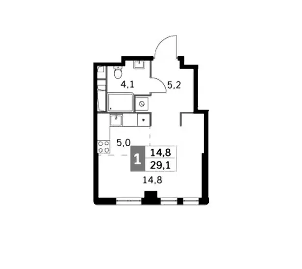 Продаётся квартира-студия, 29.1 м - Фото 0