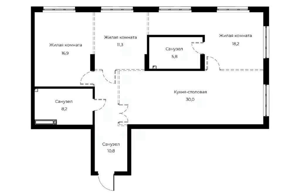 2-к кв. Пензенская область, Пенза Велларт Сити жилой комплекс (101.2 ... - Фото 1