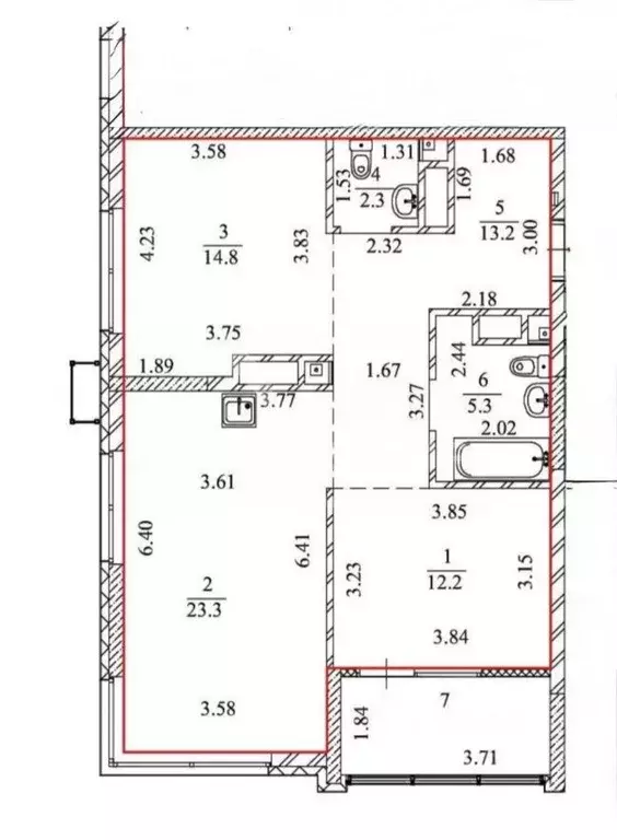 Квартира, 2 комнаты, 75 м - Фото 1