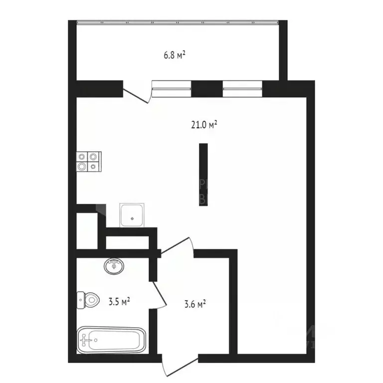 Студия Тюменская область, Тюменский муниципальный округ, д. Патрушева ... - Фото 2