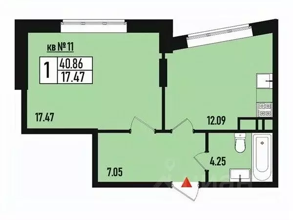 1-к кв. Москва ул. Генерала Донскова, 25к4 (40.0 м) - Фото 0