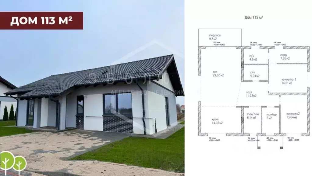 Дом в Калининградская область, Гурьевский муниципальный округ, пос. ... - Фото 1