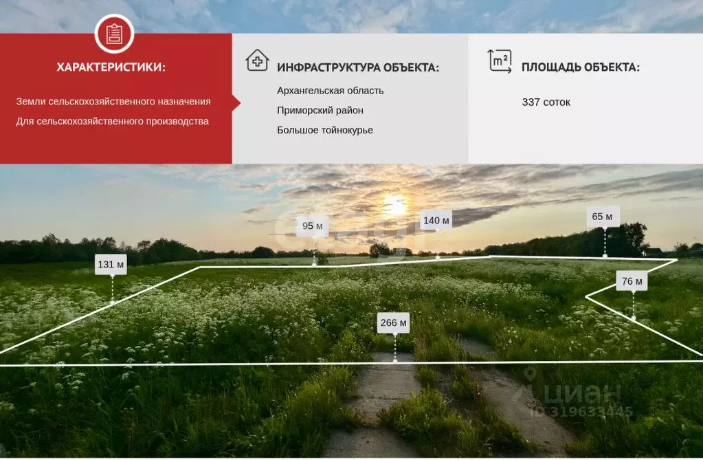 Участок в Архангельская область, Приморский муниципальный округ, д. ... - Фото 1
