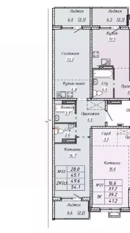 2-к кв. Новосибирская область, Новосибирск ул. Объединения, 28 (54.0 ... - Фото 2