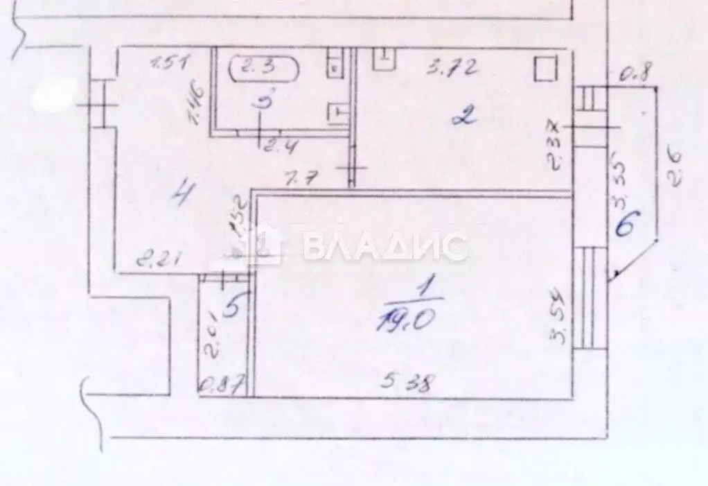 1-к кв. Пензенская область, Пенза ул. Ново-Казанская, 22 (41.8 м) - Фото 2