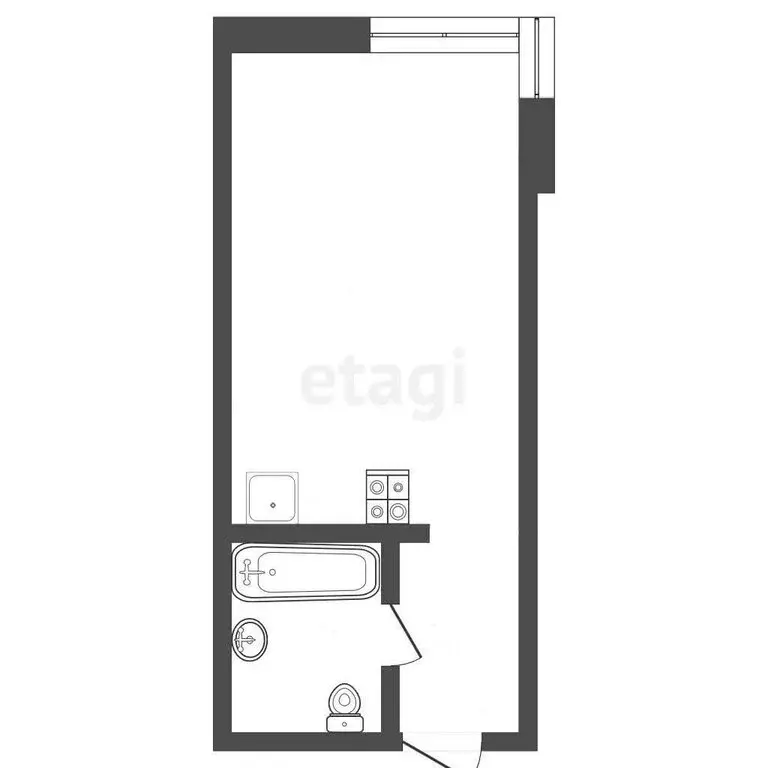 Квартира-студия: Кемерово, проспект Ленина, 128 (22.4 м) - Фото 1