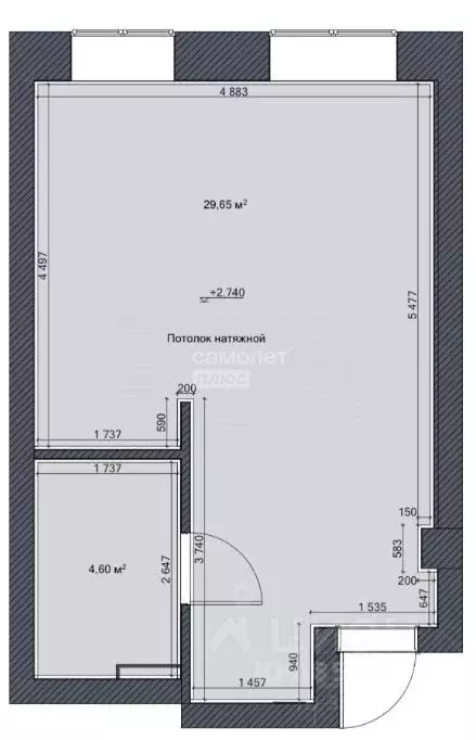 Студия Москва Ленинградский просп., 15С3 (37.0 м) - Фото 2