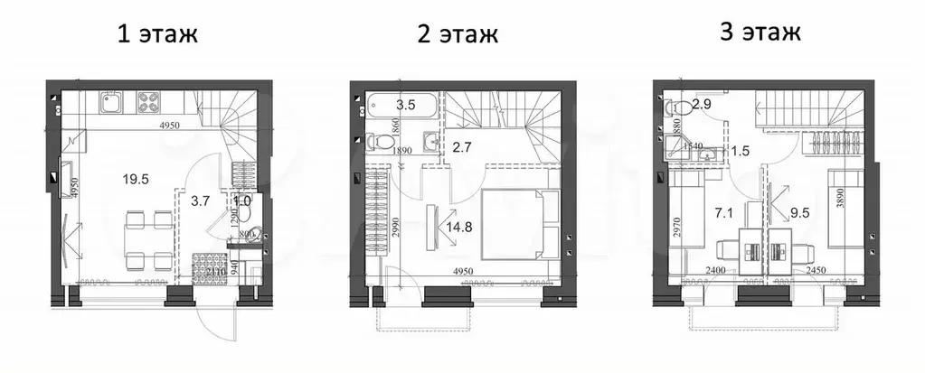 Таунхаус 67 м на участке 1 сот. - Фото 0