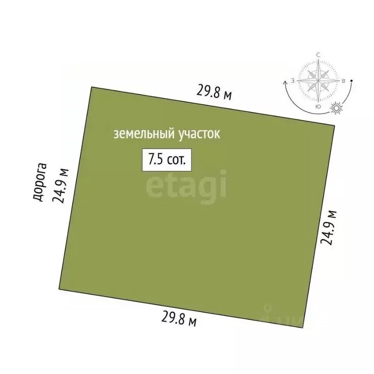 Участок в Томская область, Томский район, Поселок Зональная ст., ... - Фото 1