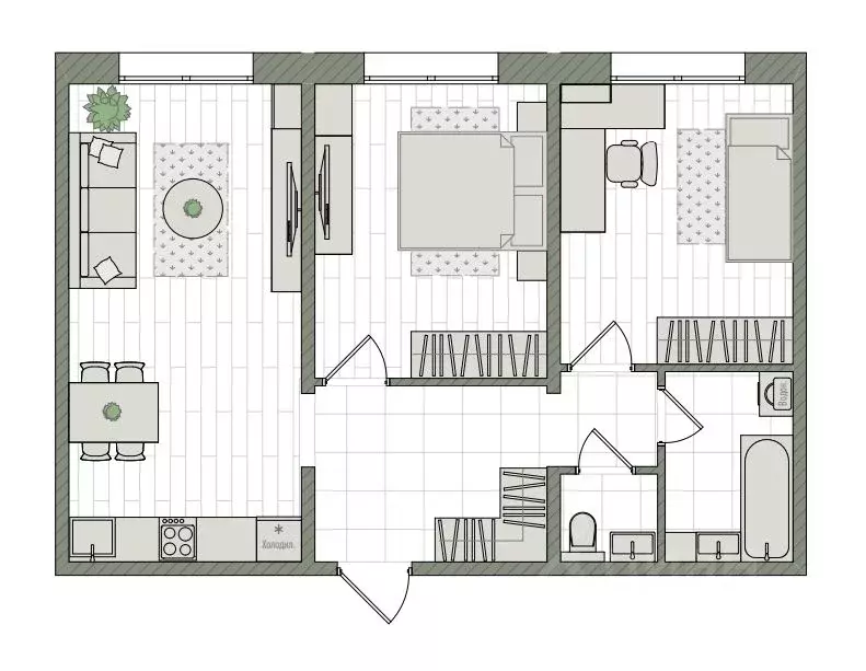 3-к кв. Кировская область, Киров бул. Прибрежный, 6 (59.8 м) - Фото 1