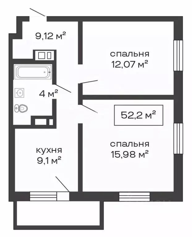 2-к кв. Челябинская область, Челябинск ул. 250-летия Челябинска, 27 ... - Фото 2
