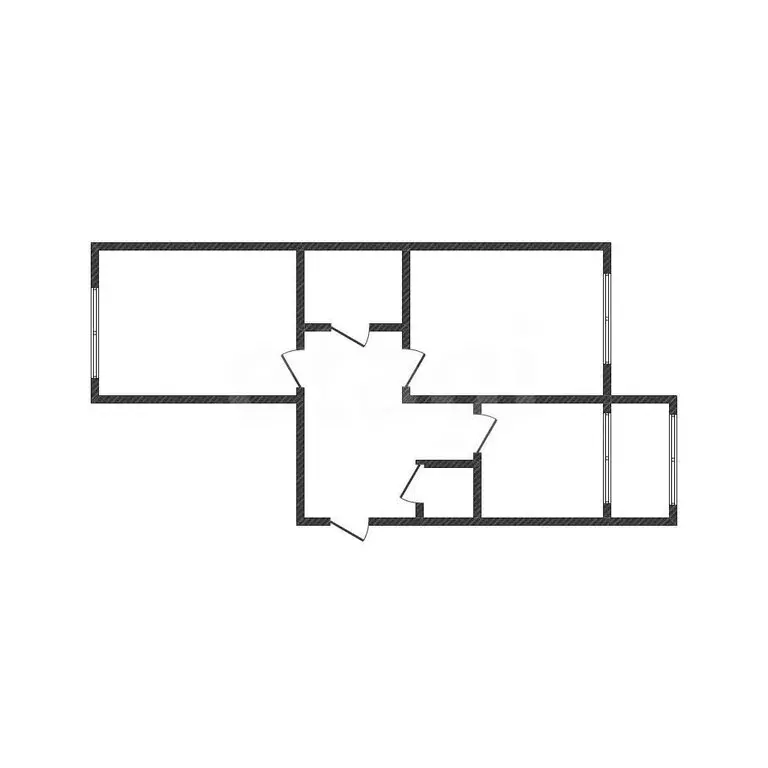 2-комнатная квартира: посёлок городского типа Анна, Коммунальная ... - Фото 1