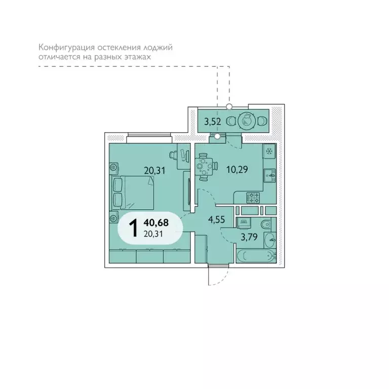 1-к кв. Брянская область, Брянск просп. Станке Димитрова, 67к7 (40.68 ... - Фото 0