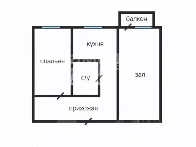 2-к кв. Приморский край, Находка Молодежная ул., 4 (42.7 м) - Фото 2