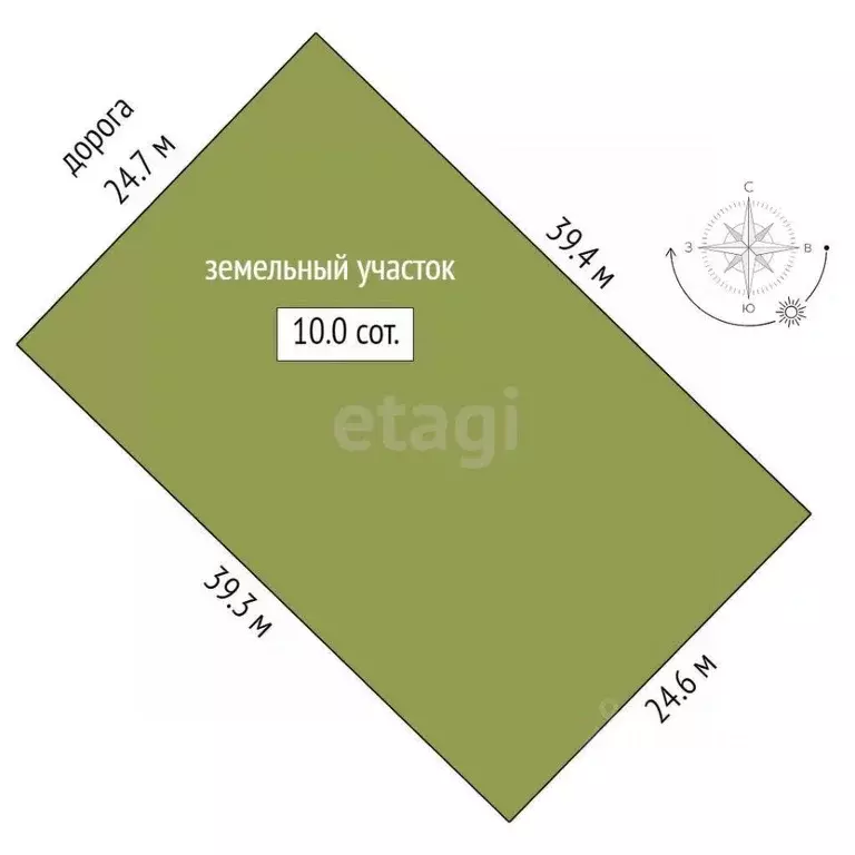 Участок в Саха (Якутия), Якутск Северный кв-л, проезд Счастливый (10.0 ... - Фото 2