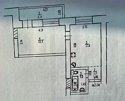 1-к кв. башкортостан, уфа ул. даута юлтыя, 3 (26.8 м) - Фото 1