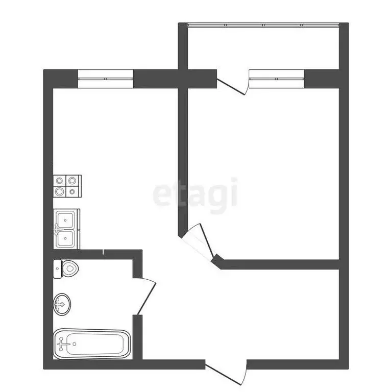 1-комнатная квартира: Абакан, улица Кирова, 214 (37.1 м) - Фото 0