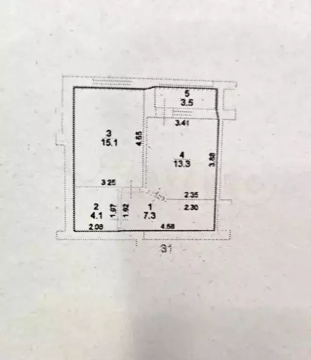 1-к. квартира, 39,8 м, 5/9 эт. - Фото 0
