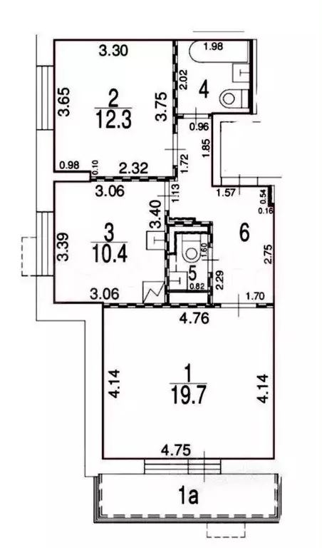 2-к. квартира, 60 м, 2/22 эт. - Фото 0