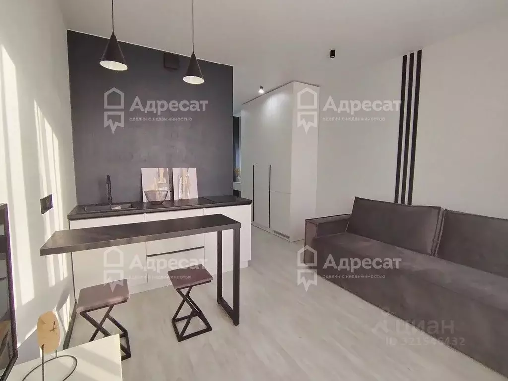 Студия Волгоградская область, Волгоград ул. Степанищева, 4 (22.0 м) - Фото 1