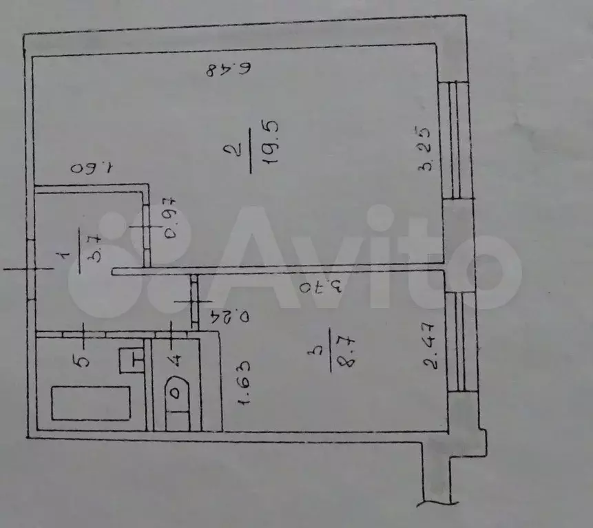 1-к. квартира, 35,8 м, 2/9 эт. - Фото 0