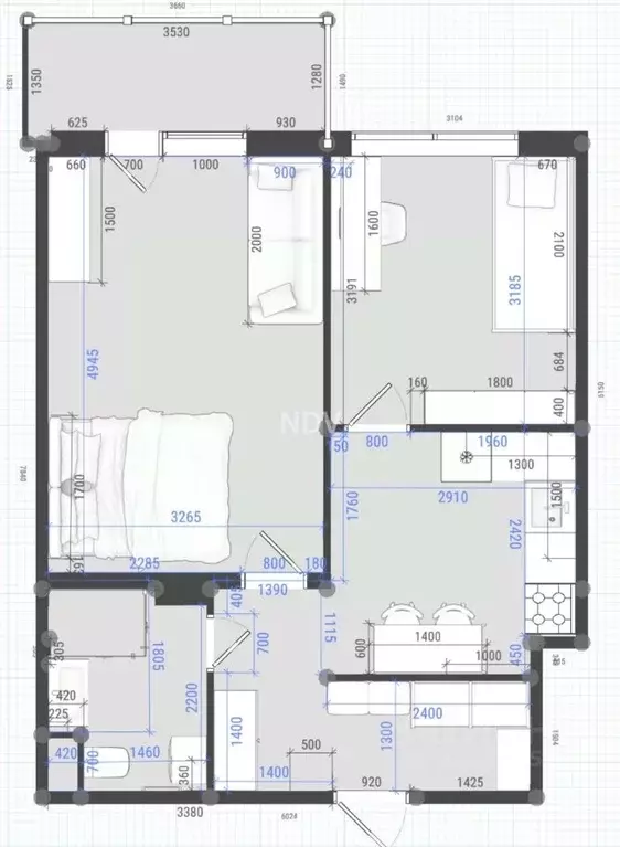 2-к кв. Московская область, Одинцовский городской округ, д. Ликино ... - Фото 2