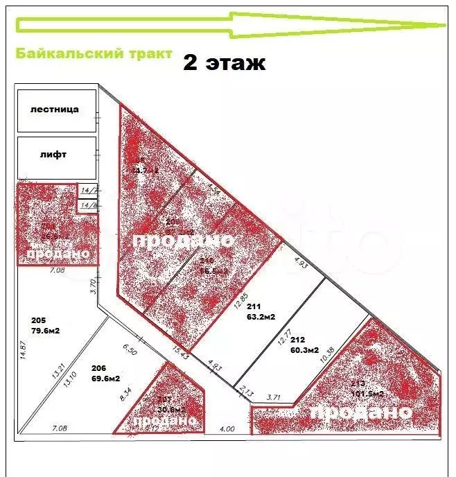 Продажа помещения, 79.6м Собственник - Фото 0