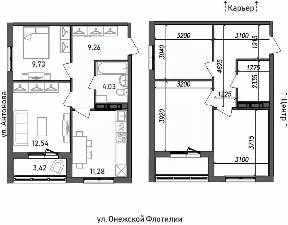 2-к кв. Карелия, Петрозаводск Флотилия жилой комплекс (50.26 м) - Фото 0