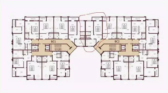 Квартира, 2 комнаты, 62.11 м - Фото 0