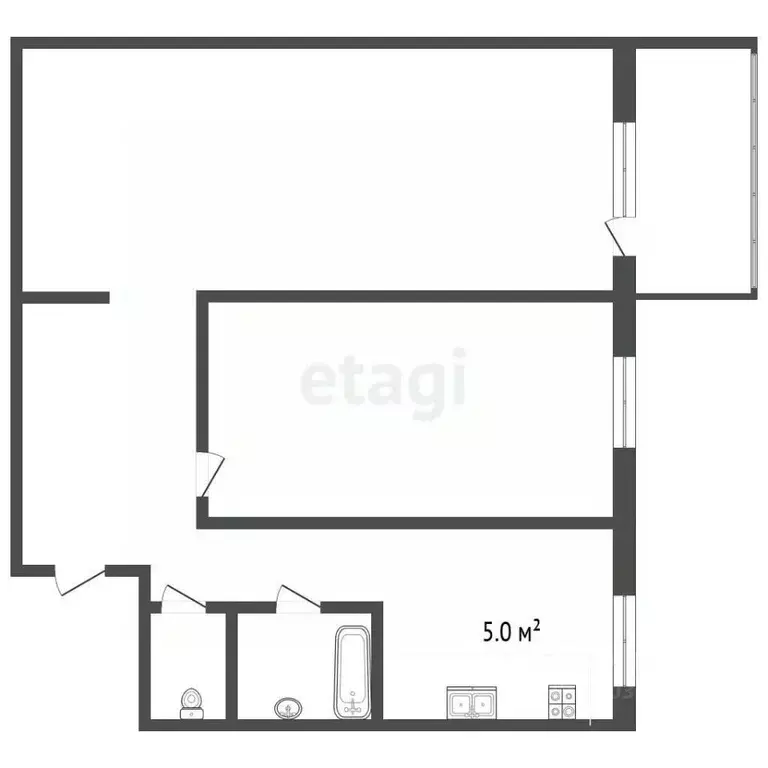 2-к кв. Владимирская область, Муром пос. Механизаторов, 35А (43.8 м) - Фото 2