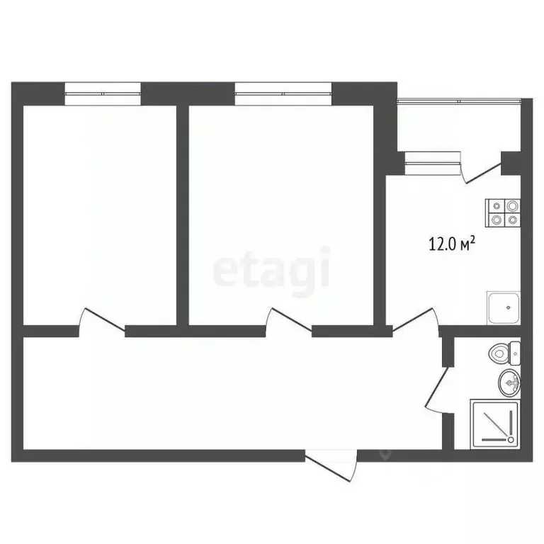 2-к кв. Забайкальский край, Чита Девичья Сопка мкр, 33 (64.3 м) - Фото 2