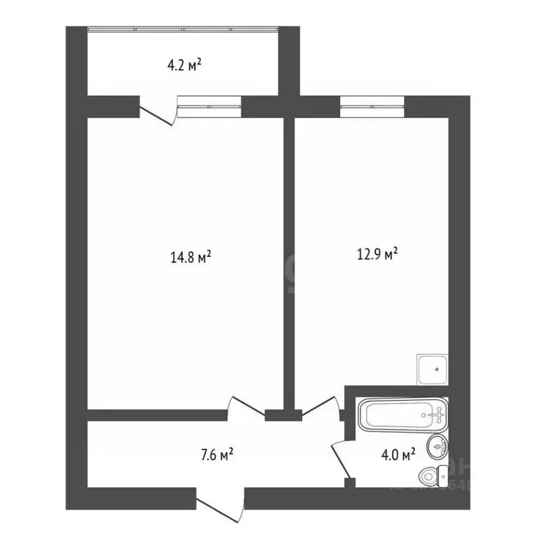 1-к кв. Амурская область, Благовещенск Игнатьевское ш., 10/2 (42.0 м) - Фото 1