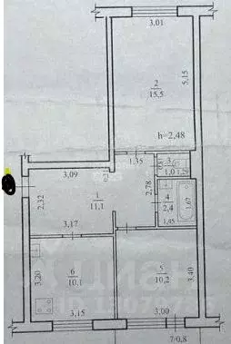 2-к кв. Забайкальский край, Чита ул. Строителей, 88 (51.1 м) - Фото 1