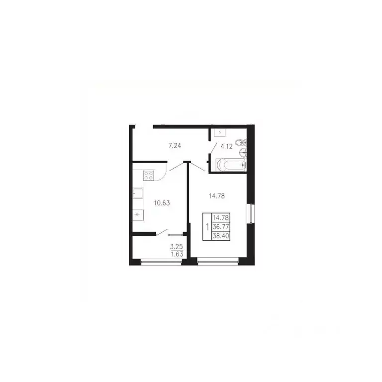 1-к кв. Крым, Феодосия муниципальный округ, Приморский пгт Просторы ... - Фото 1