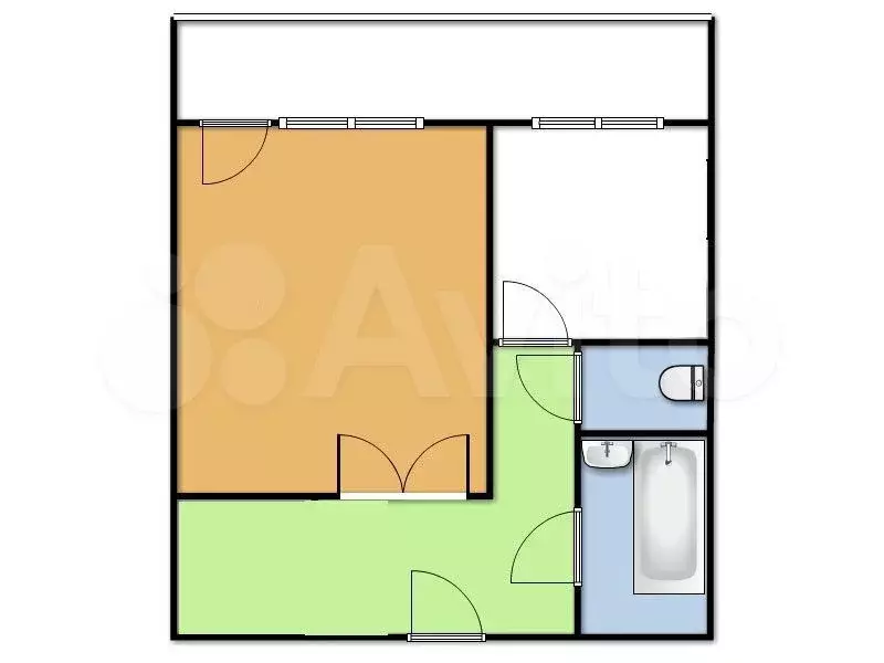 1-к. квартира, 40 м, 9/10 эт. - Фото 0