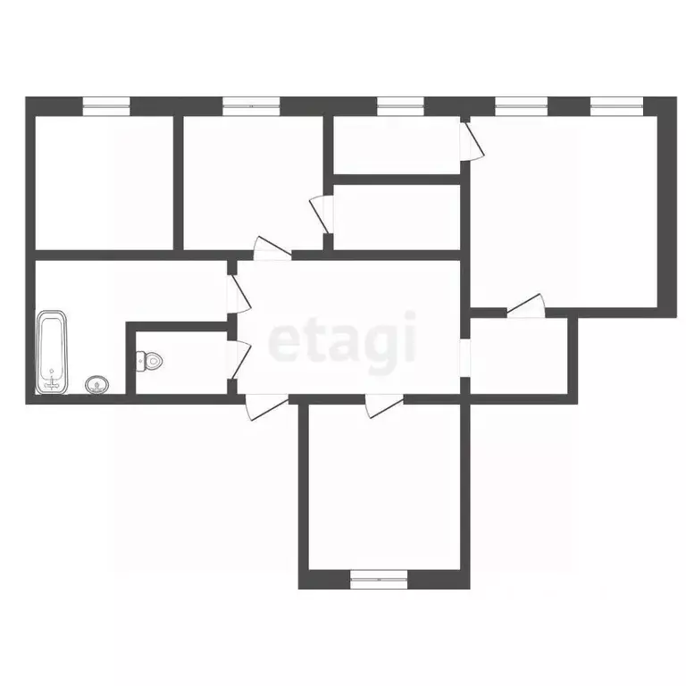 1-к кв. Вологодская область, Харовск ул. Кирова, 5 (68.3 м) - Фото 2