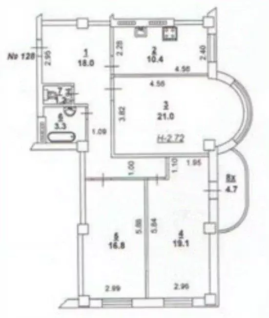 3-к кв. Ростовская область, Ростов-на-Дону ул. Максима Горького, 13/56 ... - Фото 2