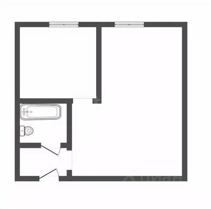 1-к кв. Кемеровская область, Прокопьевск просп. Гагарина, 20 (31.4 м) - Фото 2