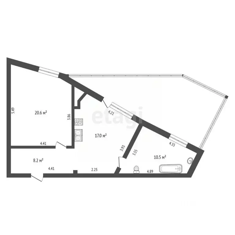 2-к кв. Астраханская область, Астрахань ул. Бориса Алексеева, 65к2 ... - Фото 1