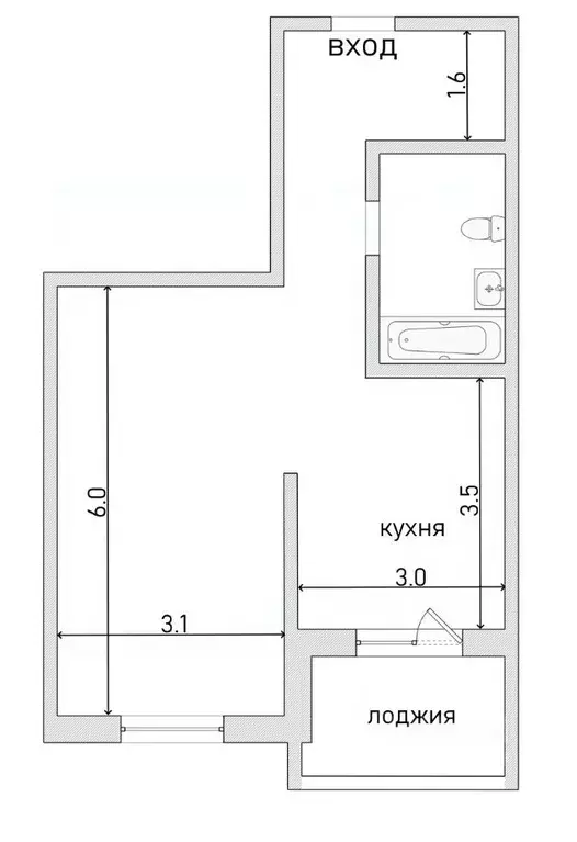 1-к кв. Томская область, Томск ул. Архитекторов, 8 (42.4 м) - Фото 1