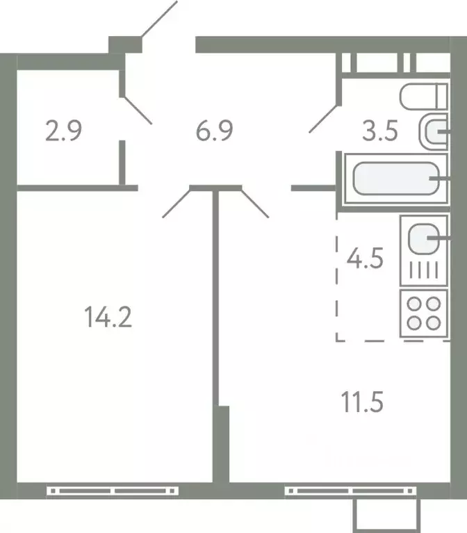 2-к кв. Московская область, Ленинский городской округ, Молоково пгт ... - Фото 1