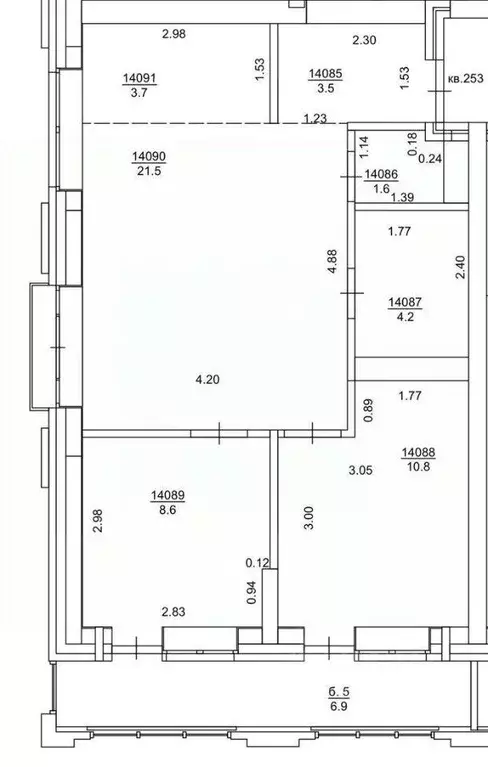 Квартира, 3 комнаты, 60.6 м - Фото 1